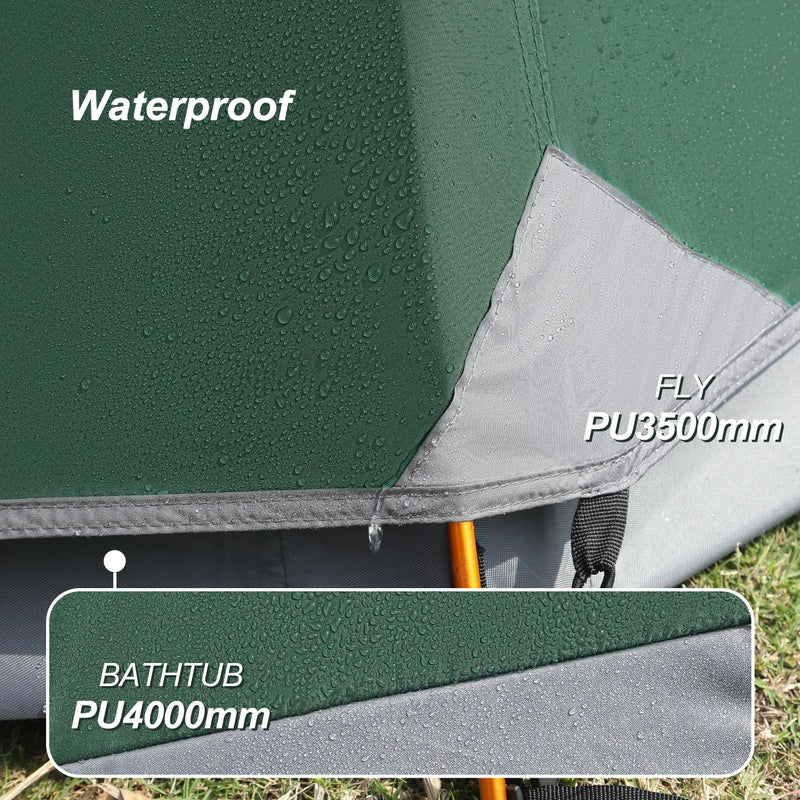 camppal 1 Person Tent for Camping Hiking Mountain Hunting Backpacking Tents 4 Season Resistance to Windproof Rainproof and Waterproof - Image 3